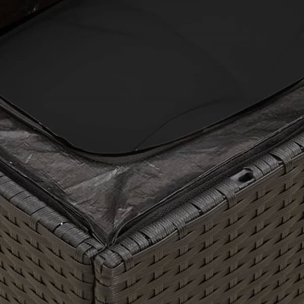 sofasæt til haven 11 dele med hynder polyrattan sort