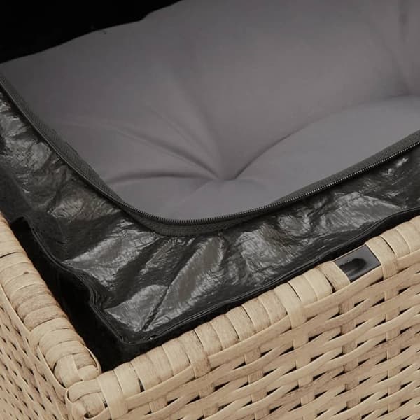 havesofasæt 11 dele med hynder polyrattan beige