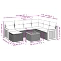 Miniatyrbillede 3 af 3: sofasæt til haven 8 dele med hynder polyrattan sort