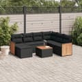 Miniatyrbillede 1 af 3: sofasæt til haven 8 dele med hynder polyrattan sort
