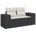 Miniatyrbillede 6 af 10: sofasæt til haven 9 dele med hynder polyrattan sort