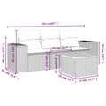 Miniatyrbillede 3 af 3: sofasæt til haven 4 dele med hynder polyrattan beige