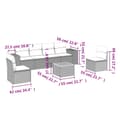Miniatyrbillede 3 af 3: sofasæt til haven 7 dele med hynder polyrattan beige