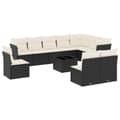 Miniatyrbillede 2 af 9: sofasæt til haven 11 dele med hynder polyrattan sort