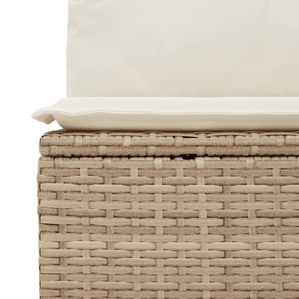 Soffgrupp för trädgården med dynor 6 delar beige konstrotting