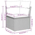 Miniatyrbillede 9 af 10: sofasæt til haven 8 dele med hynder polyrattan grå