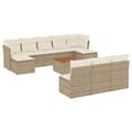 Miniatyrbillede 2 af 10: sofasæt til haven 11 dele med hynder polyrattan beige