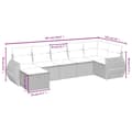 Miniatyrbillede 3 af 4: sofasæt til haven 7 dele med hynder polyrattan sort