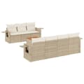 Pikkukuva 2 / 3: Matgrupp för trädgården med dynor 8 delar beige konstrotting
