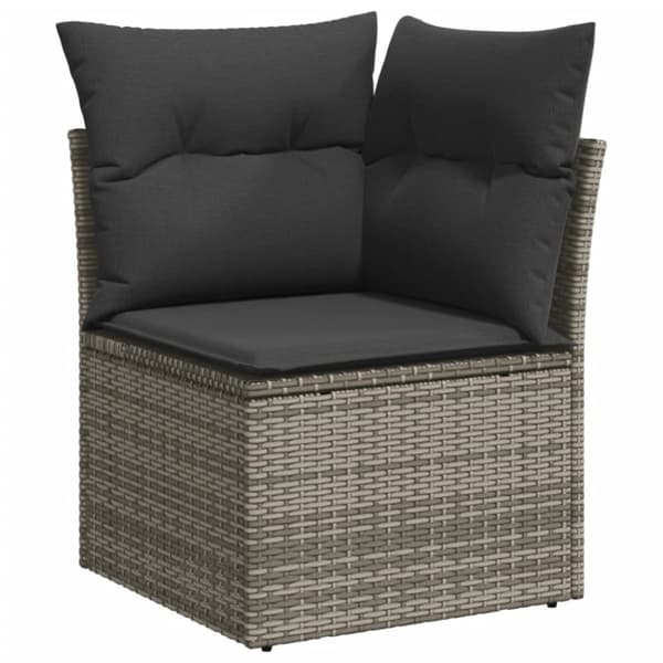 sofaesæt til haven 7 dele med hynder polyrattan grå