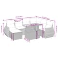 Miniatyrbillede 3 af 4: sofasæt til haven 8 dele med hynder polyrattan sort