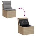 Miniatyrbillede 3 af 10: havesofasæt 10 dele med hynder polyrattan beige