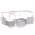 Miniatyrbillede 3 af 4: sofasæt til haven 7 dele med hynder polyrattan sort