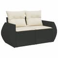 Miniatyrbillede 3 af 10: sofasæt til haven 10 dele med hynder polyrattan sort