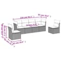 Miniatyrbillede 3 af 3: sofasæt til haven 6 dele med hynder polyrattan beige