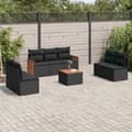 Miniatyrbillede 1 af 3: sofasæt til haven 8 dele med hynder polyrattan sort