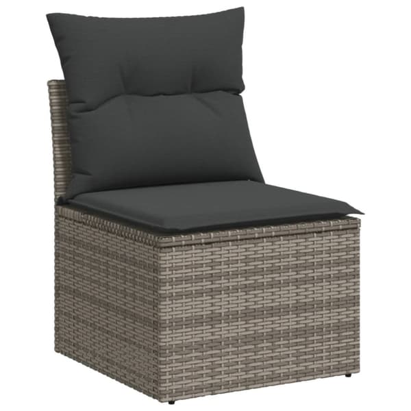sofasæt til haven 8 dele med hynder polyrattan grå