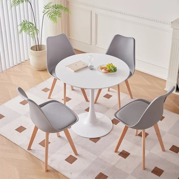 Rund matbordssats, nordisk design, mångsidig, Svarta matgrupper