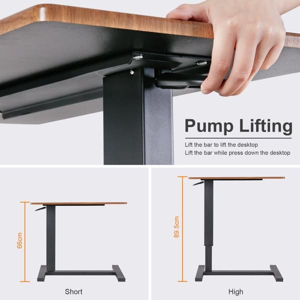 Overbed Bedside Table, Justerbar Højde, Kraftig Konstruktion