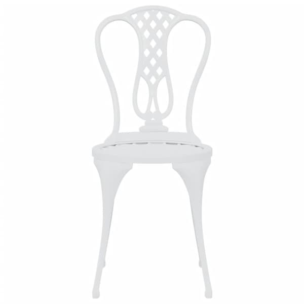 Caféset 3 delar gjuten aluminium vit