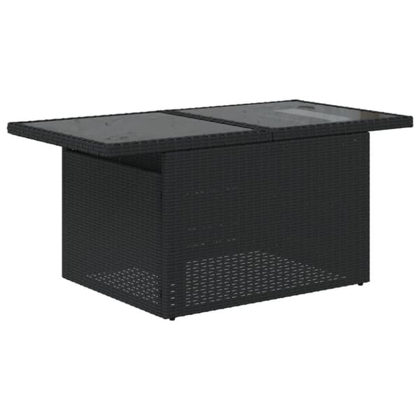 sofasæt til haven 9 dele med hynder polyrattan sort