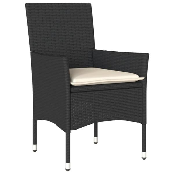 spisebordssæt til haven 9 dele med hynder polyrattan og glas