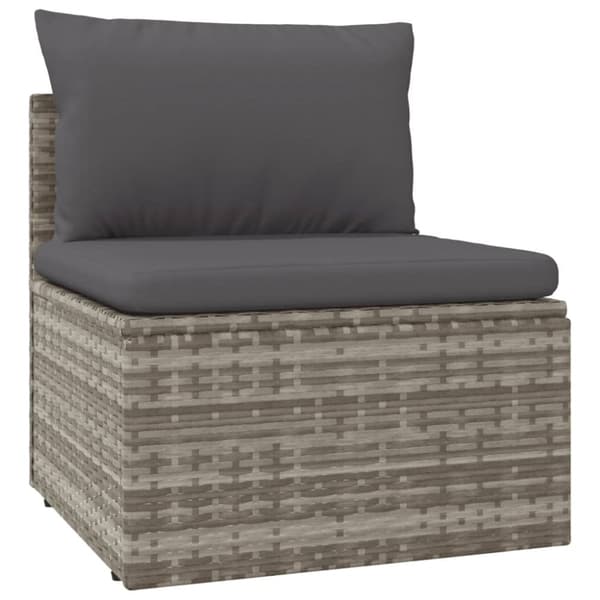 Mittensoffa för trädgård 4 st grå 57x57x56 cm konstrotting