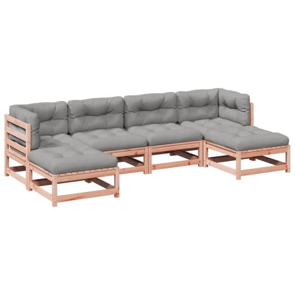 6-osainen puutarhalounge setti, tyynyillä, Douglas kuusi