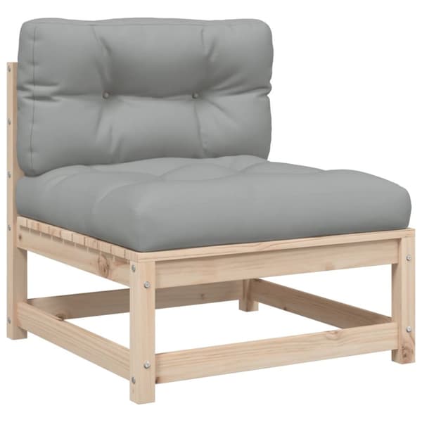 sofasæt til haven 3 dele med hynder massivt fyrretræ