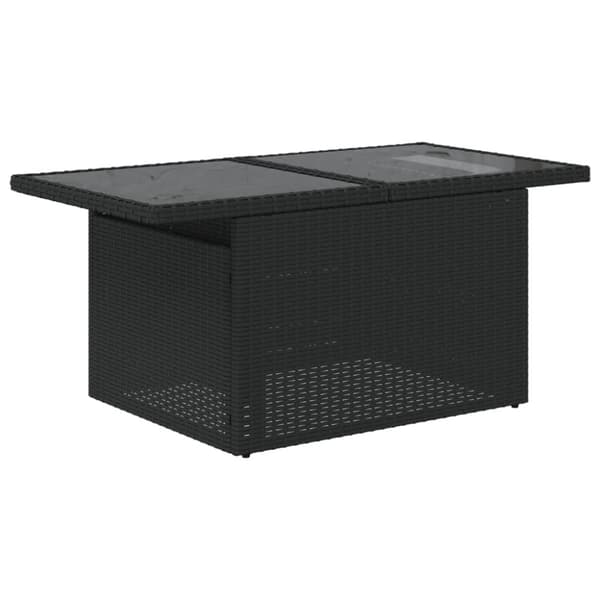 sofasæt til haven 7 dele med hynder polyrattan sort