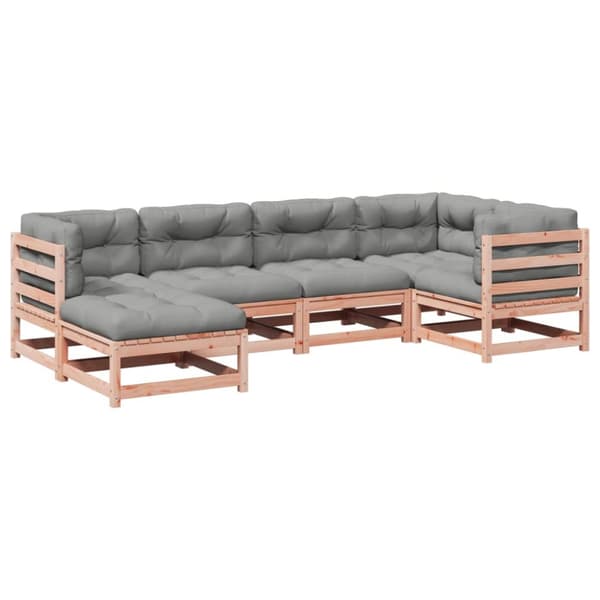 6-osainen puutarhalounge setti, tyynyillä, Douglas kuusi
