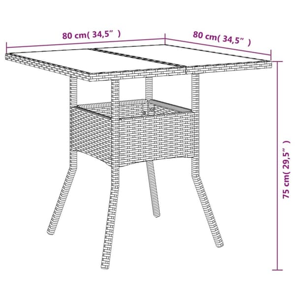 Matgrupp för trädgård med dynor 5 delar svart konstrotting&glas