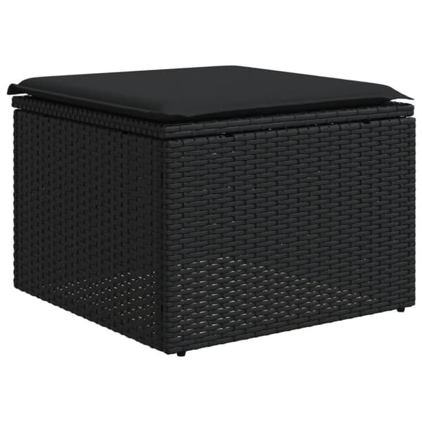 sofasæt til haven 8 dele med hynder polyrattan sort