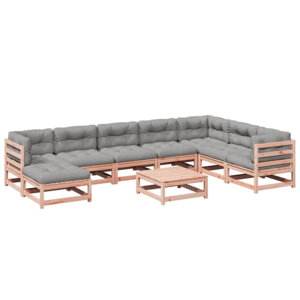 9-osainen puutarhalounge setti, tyynyillä, Douglas kuusi
