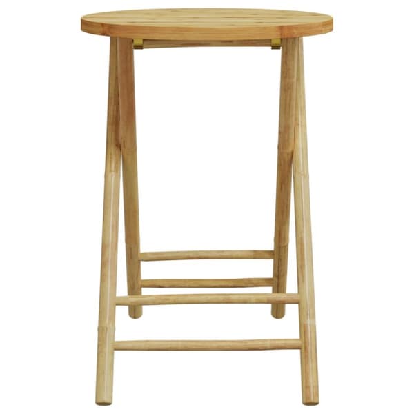 bistrostole 3 stk. foldbare med cremehvide hynder bambus