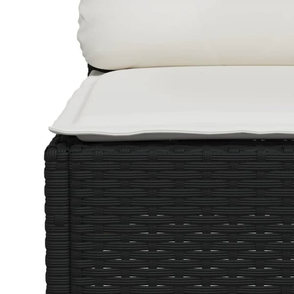 sofasæt til haven 4 dele med hynder polyrattan sort