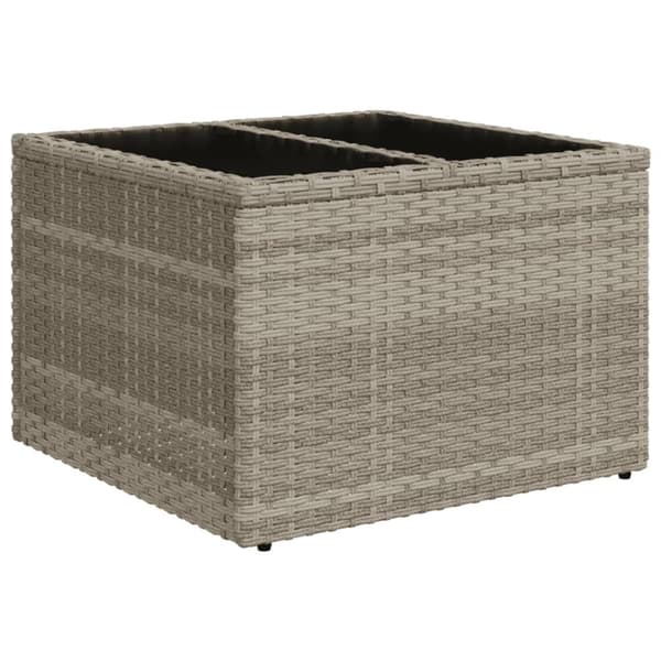 sofasæt til haven 7 dele med hynder polyrattan lysegrå