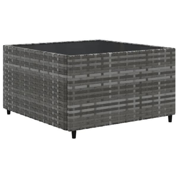 loungesæt til haven 5 dele med hynder polyrattan grå