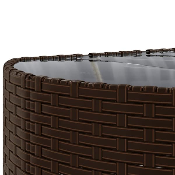 sofasæt til haven 5 dele med hynder polyrattan brun