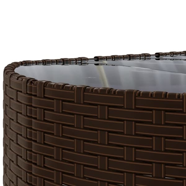 sofasæt til haven 10 dele med hynder polyrattan brun