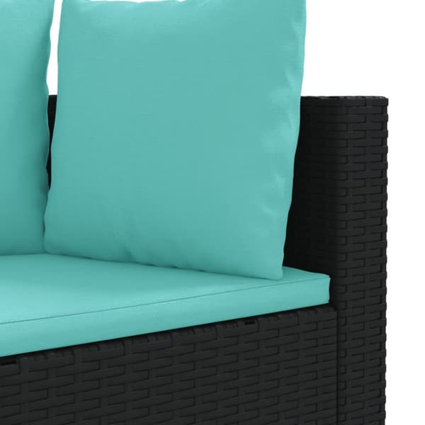sofasæt til haven 10 dele med hynder polyrattan sort