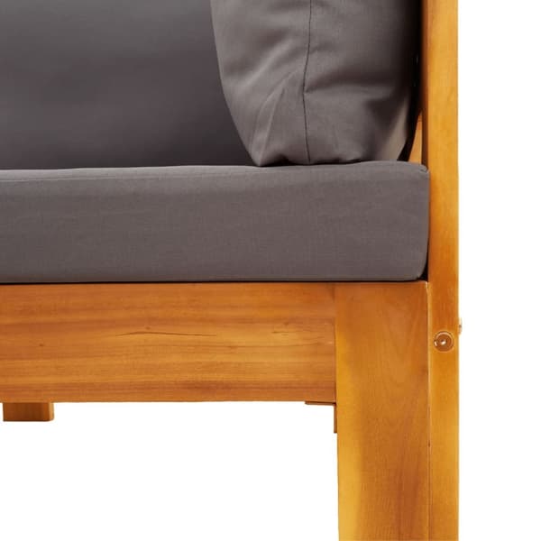 Loungeset med dynor 4 delar massivt akaciaträ