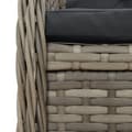 Miniatyrbillede 6 af 10: spisebordssæt til haven 7 dele med hynder polyrattan grå