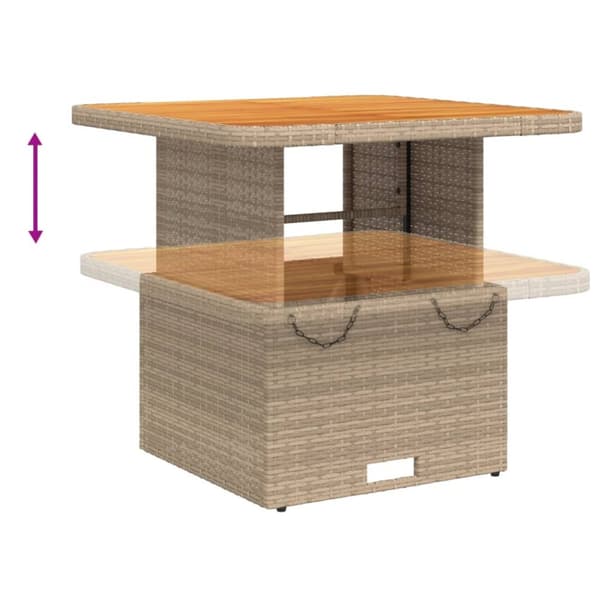 Soffgrupp för trädgården med dynor 2 delar beige konstrotting