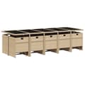 Miniatyrbillede 3 af 10: spisebordssæt til haven 15 dele med hynder polyrattan beige