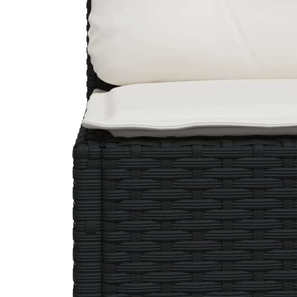 sofasæt til haven 7 dele med hynder polyrattan sort