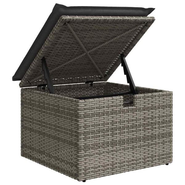 sofaesæt til haven 7 dele med hynder polyrattan grå
