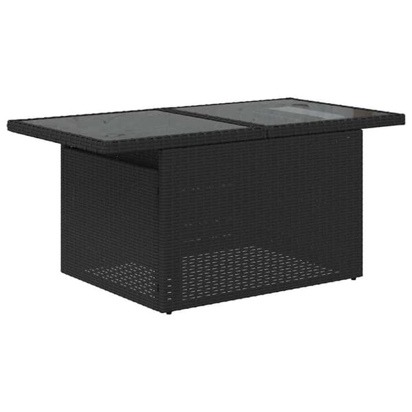 sofasæt til haven 9 dele med hynder polyrattan sort