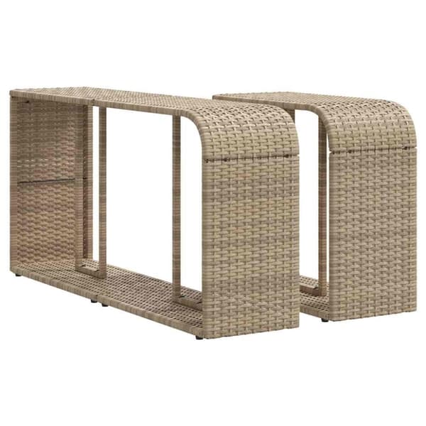 sofasæt til haven 10 dele med hynder polyrattan beige