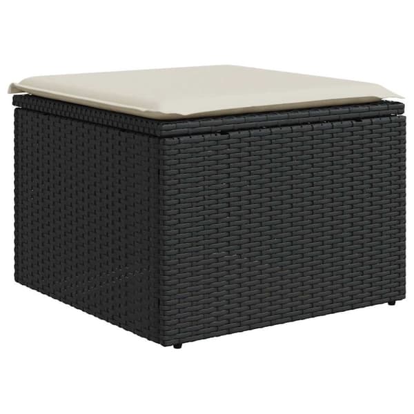 sofasæt til haven 9 dele med hynder polyrattan sort